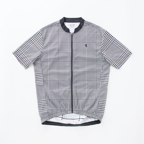 glen check print jersey