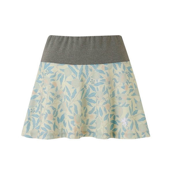 Flared skirt with botanical print