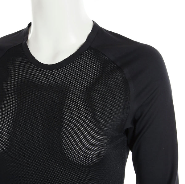 Ladies UV cut long sleeve mesh undershirt crew neck black