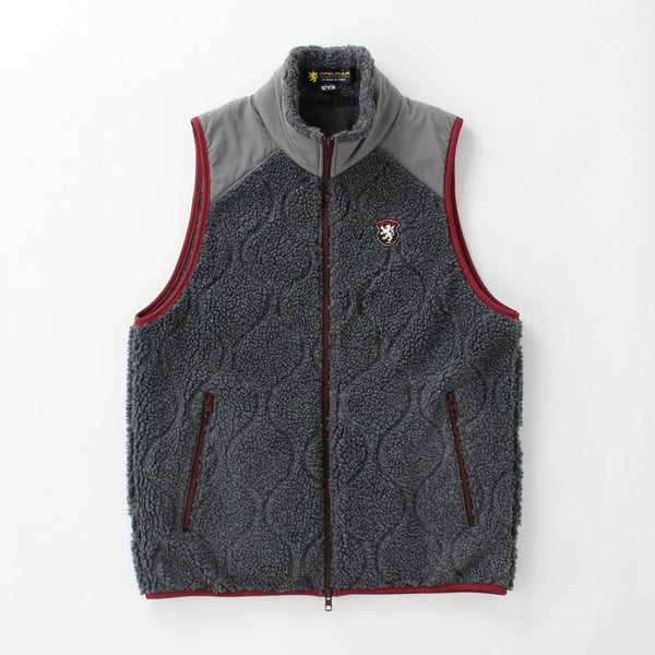 quilted boa vest