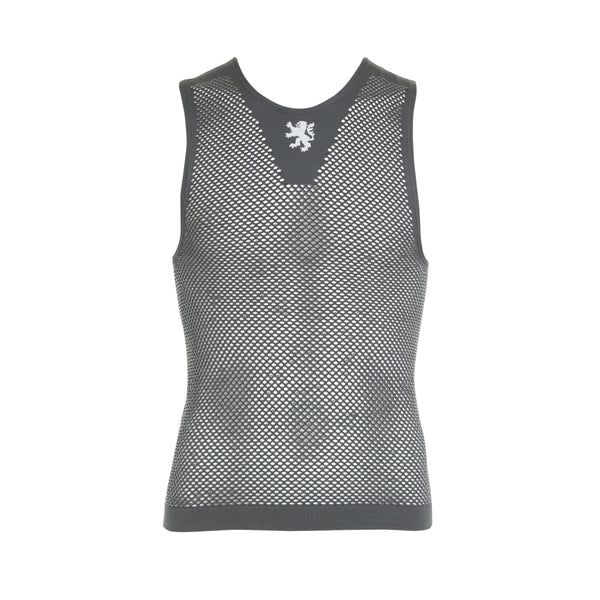 Sleeveless underwear airy mesh ash gray