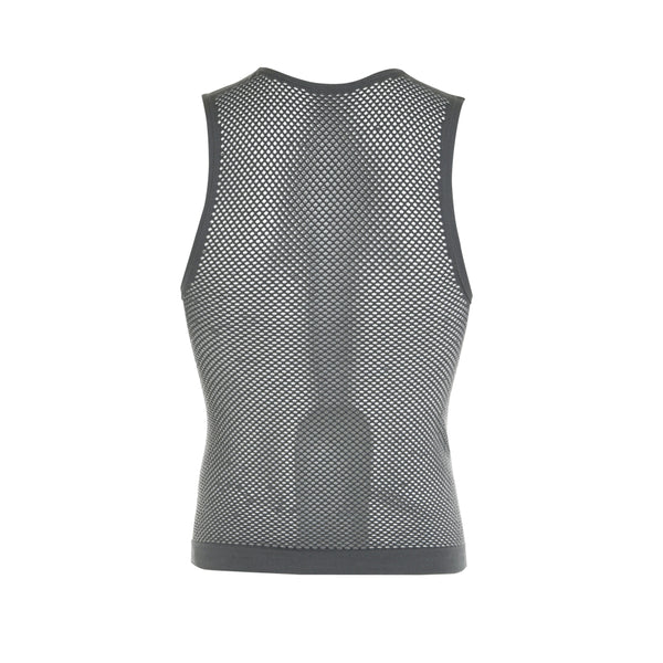 Sleeveless underwear airy mesh ash gray